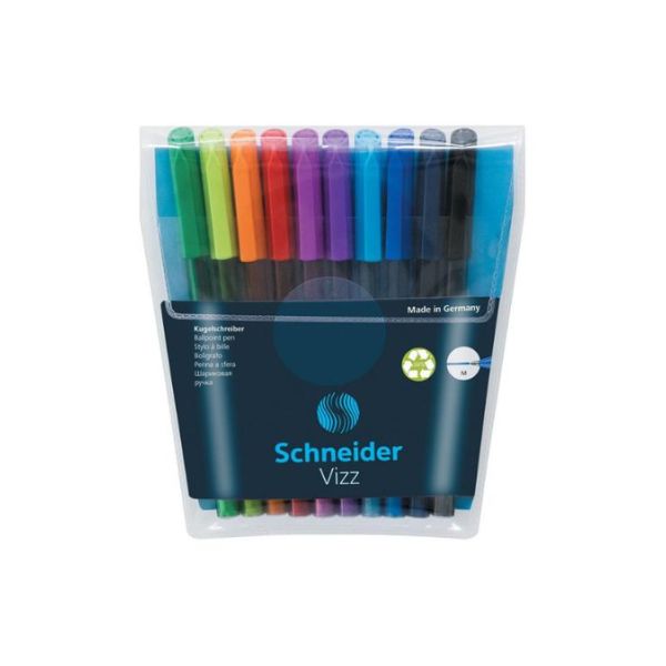 Stylo à bille Vizz Pochette de 10 couleurs - SCHNEIDER